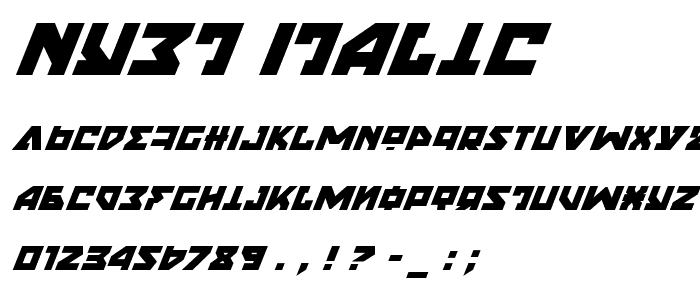Nyet Italic font